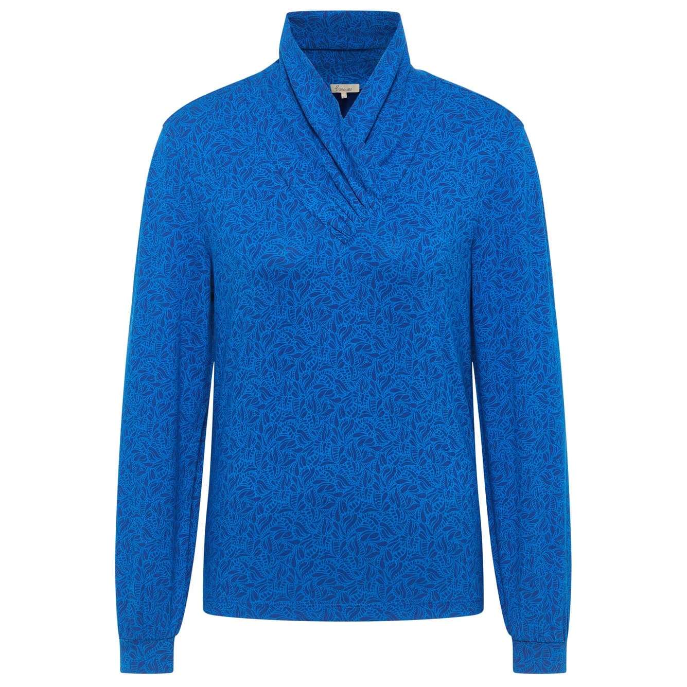 Дамска блуза с дълъг ръкав Tranquillo Women's Jersey-Shirt mit Kragen Longsleeve - Blue Paisley