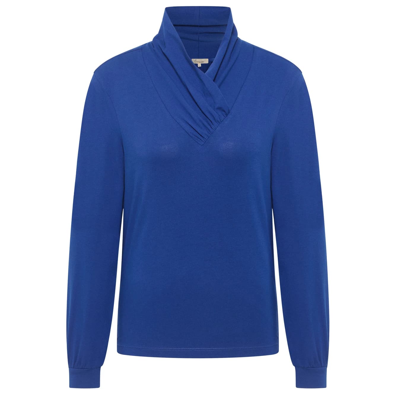 Дамска блуза с дълъг ръкав Tranquillo Women's Jersey-Shirt mit Kragen Longsleeve - Ink