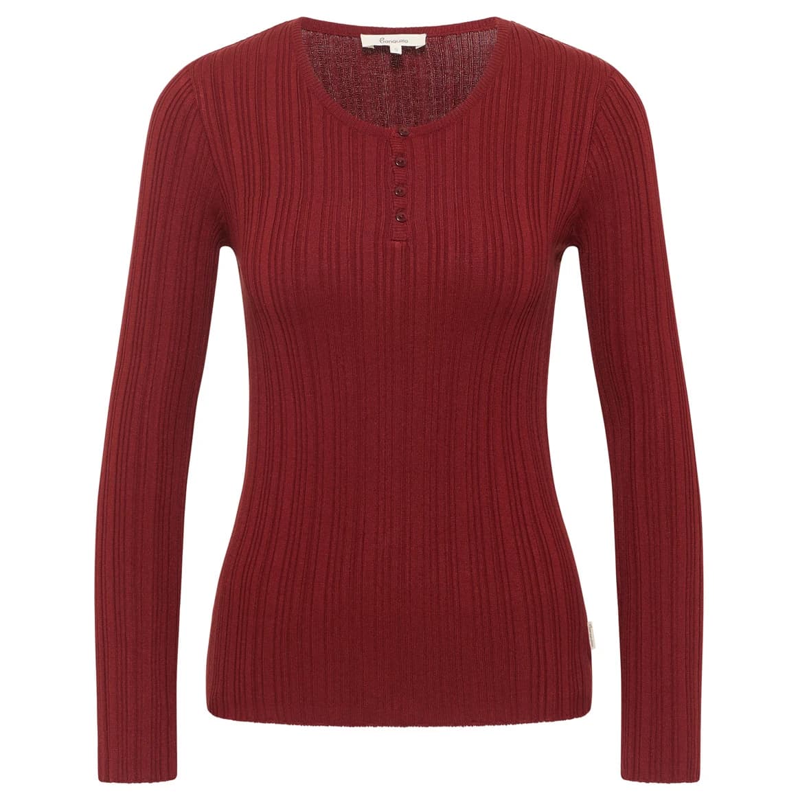 Дамска блуза с дълъг ръкав Tranquillo Women's Seidiges EcoVero-Shirt Longsleeve - Fired Brick