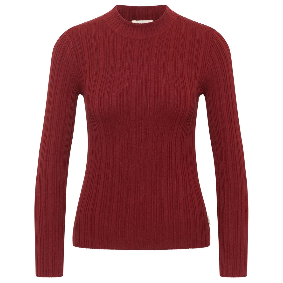 Блуза с дълъг ръкав Tranquillo Women's Seidiges EcoVero-Shirt Round Neck Longsleeve - Fired Brick