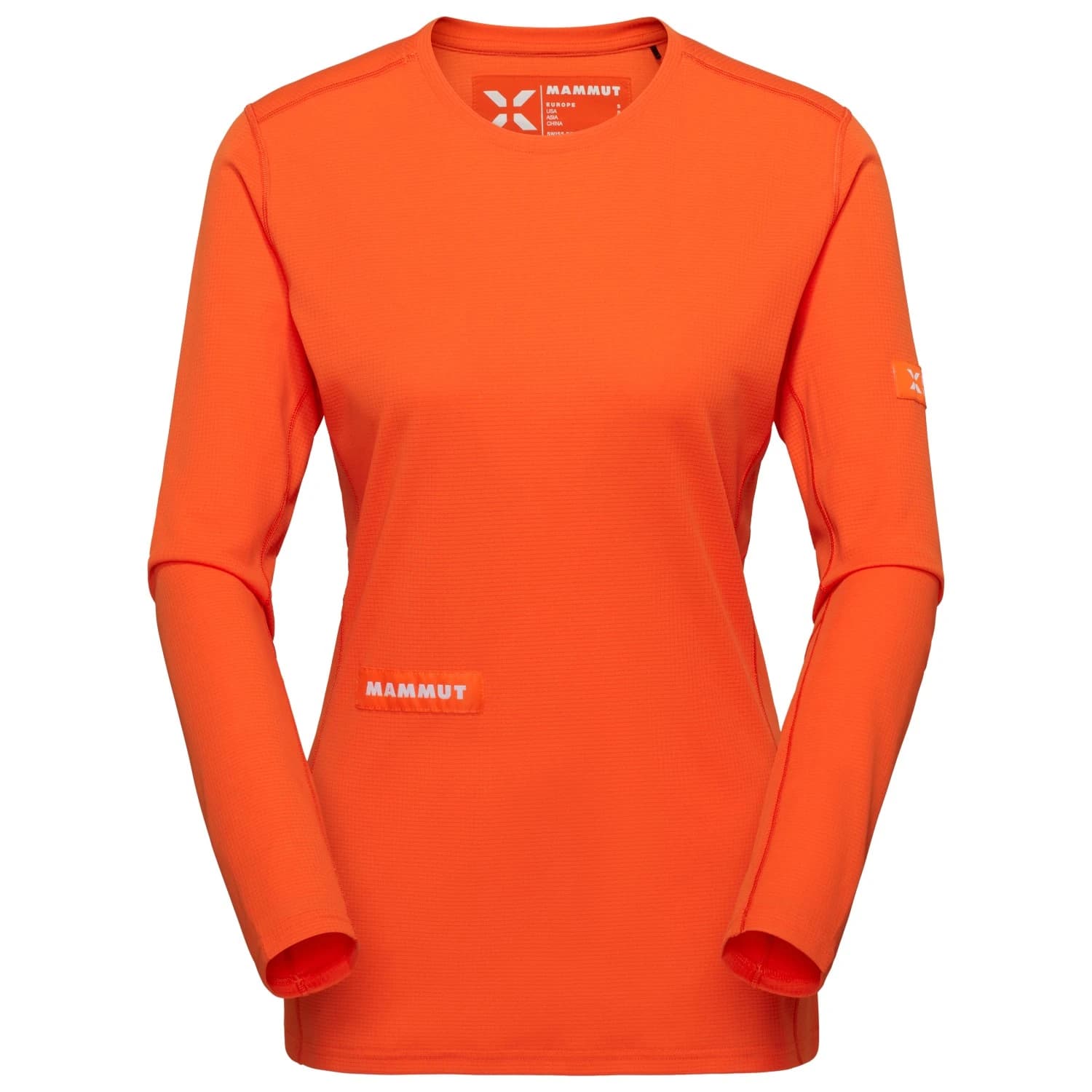 Дамска спортна тениска Mammut Women's Eiger Nordwand First Layer Longsleeve Sport shirt - Eiger Orange