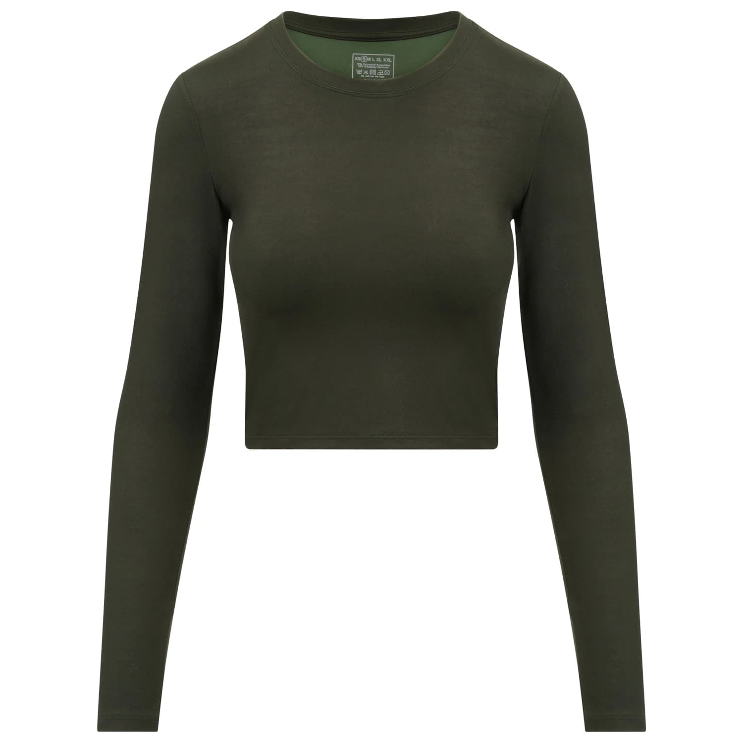 Hey Honey Women's Longsleeve Cropped Always Dressed Yoga shirt - Forrest Night