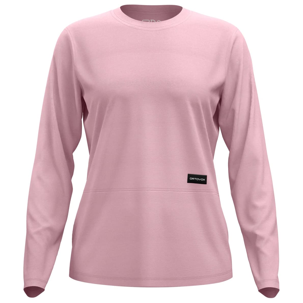 Дамска мериносова блуза Ortovox Women's 185 Merino Patch L/S Merino shirt - Dawn Rose