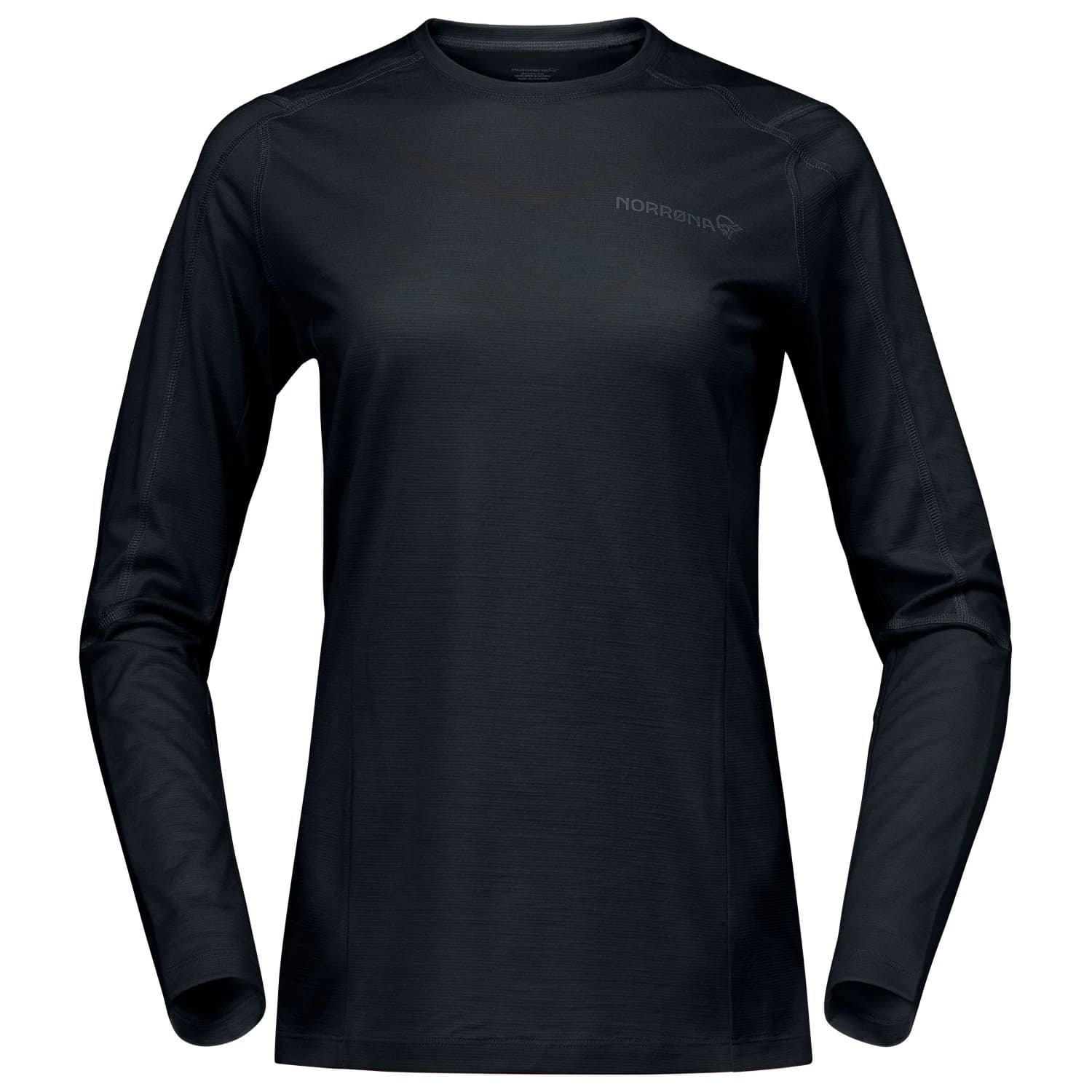 Дамска мериносова блуза Norrøna Women's Falketind EqualiserUll Long Sleeve Merino shirt - Caviar Black
