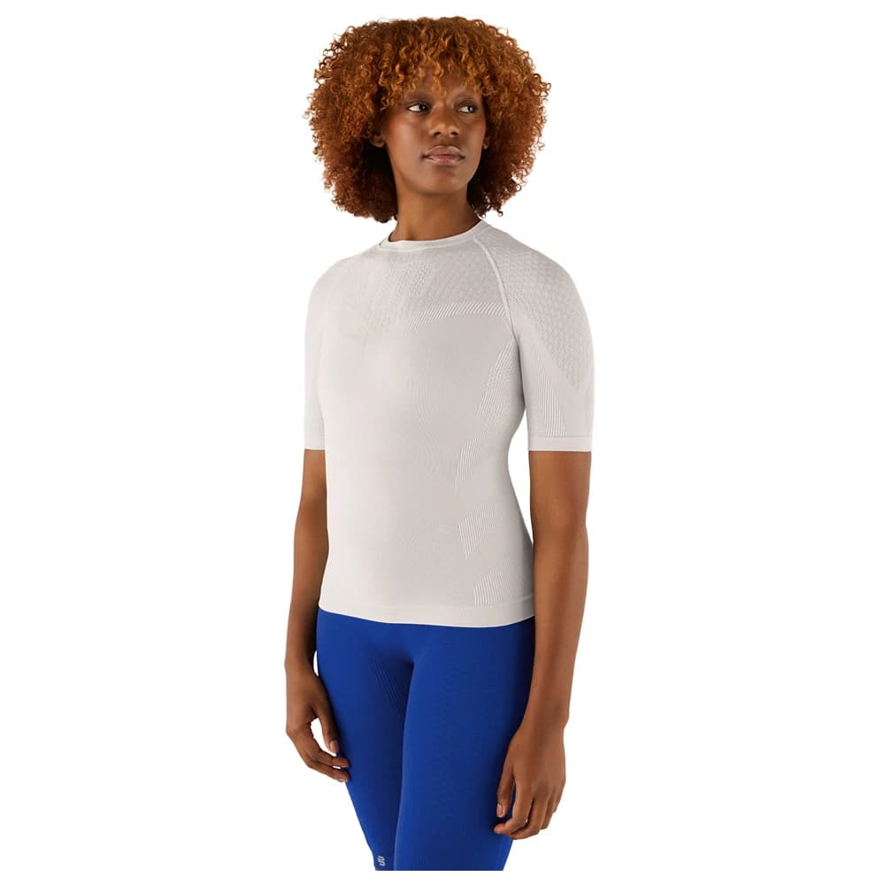 Дамска тениска Bauerfeind Sports Women's Sports Compression Shirt Short Sleeve Running shirt - Silver Grey