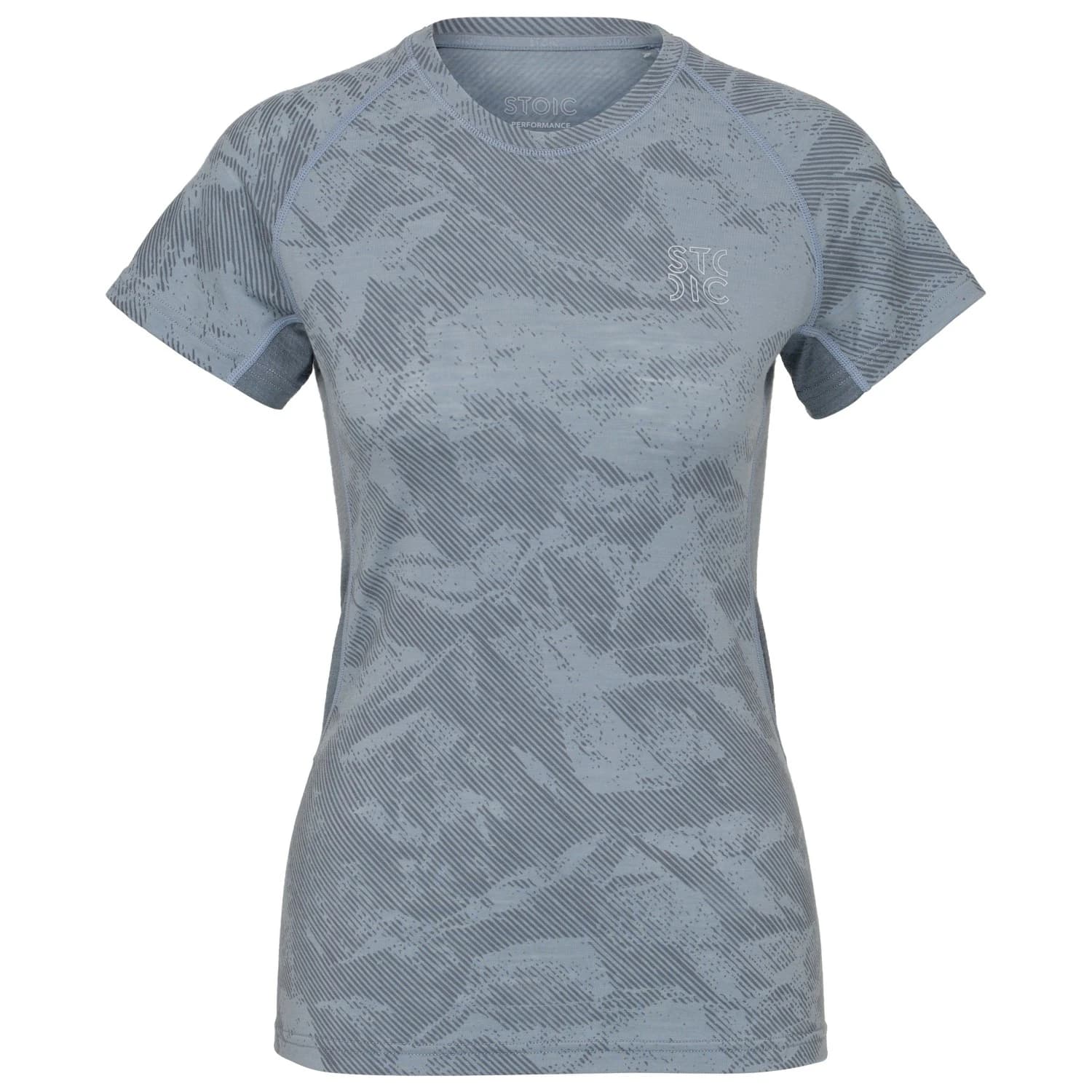 Мериносова блуза Stoic Women's MerinoMesh150 SadjemSt. S/S Merino shirt - Sky Grey / Pale Blue Grey