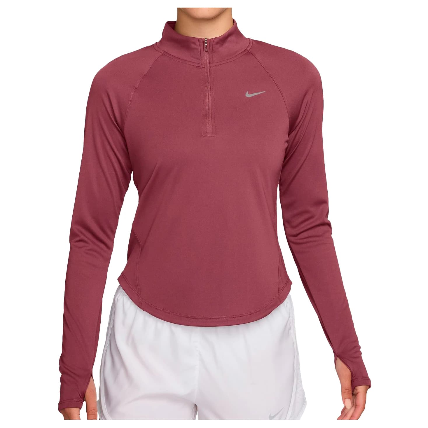 Дамска тениска Nike Women's Tempo Dri-Fit Half-Zip Top Running shirt - Pink Smoke / Reflective Silver