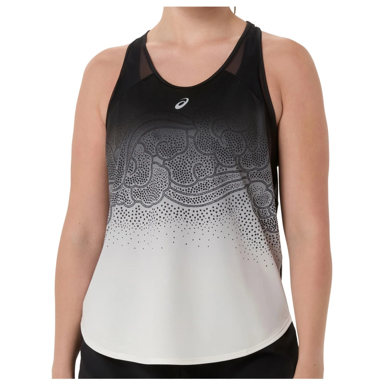 Дамски потник с широка презрамка Asics Women's Road Fade Tank Tank top - Performance Black / Cream