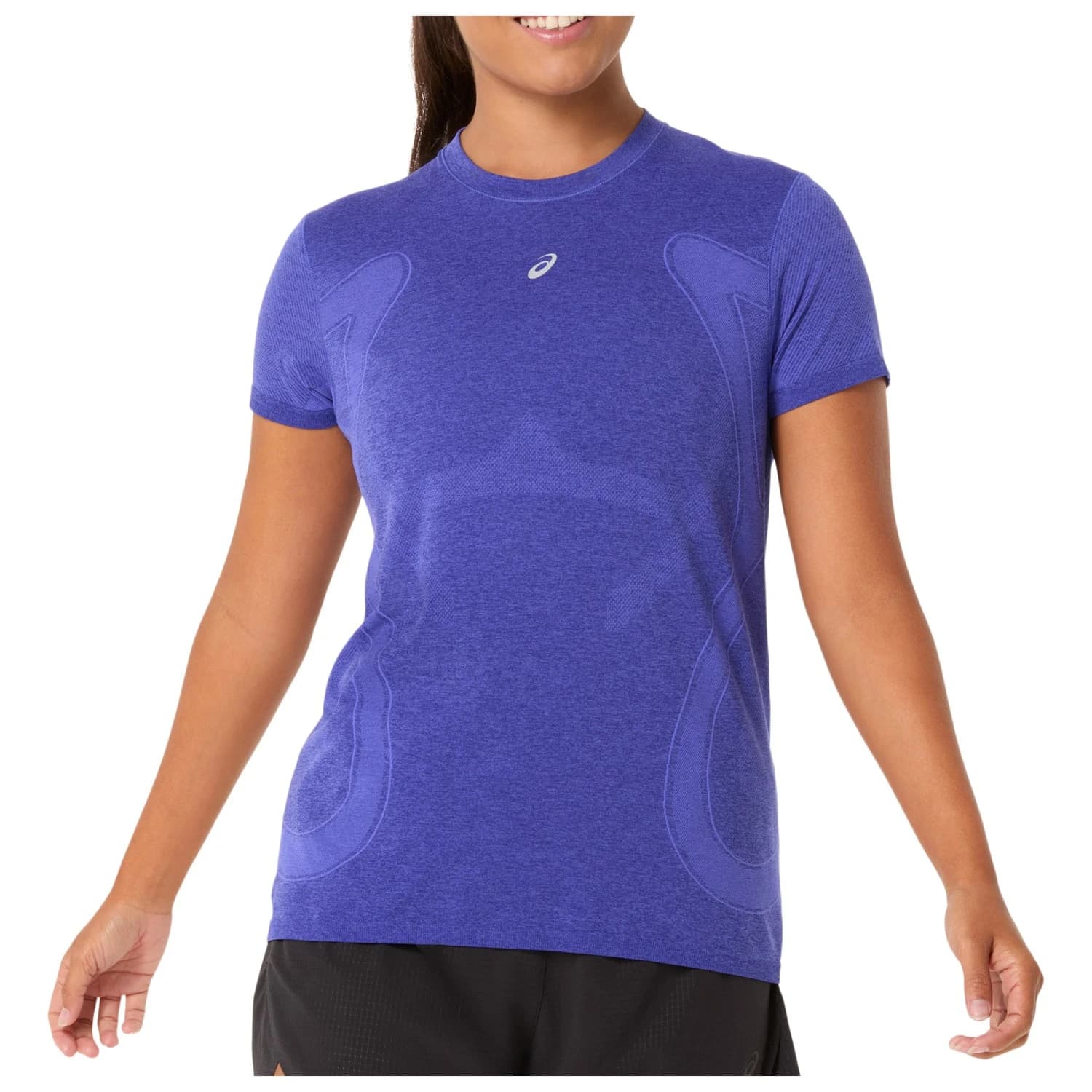 Дамска тениска Asics Women's Road Seamless S/S Top Running shirt - Cobalt Burst / Eggplant