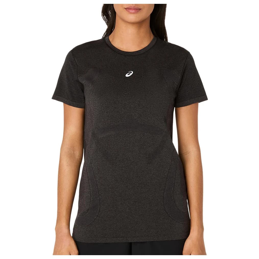 Дамска тениска Asics Women's Road Seamless S/S Top Running shirt - Performance Black / Graphite Grey
