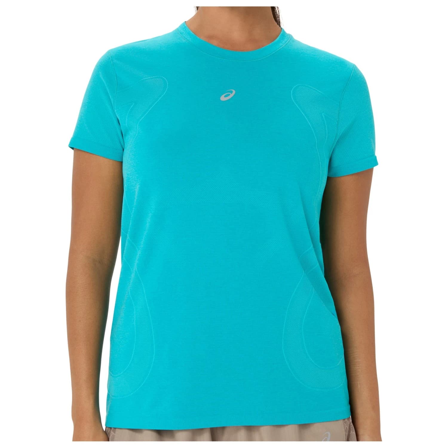 Дамска тениска Asics Women's Road Seamless S/S Top Running shirt - Energy Aqua