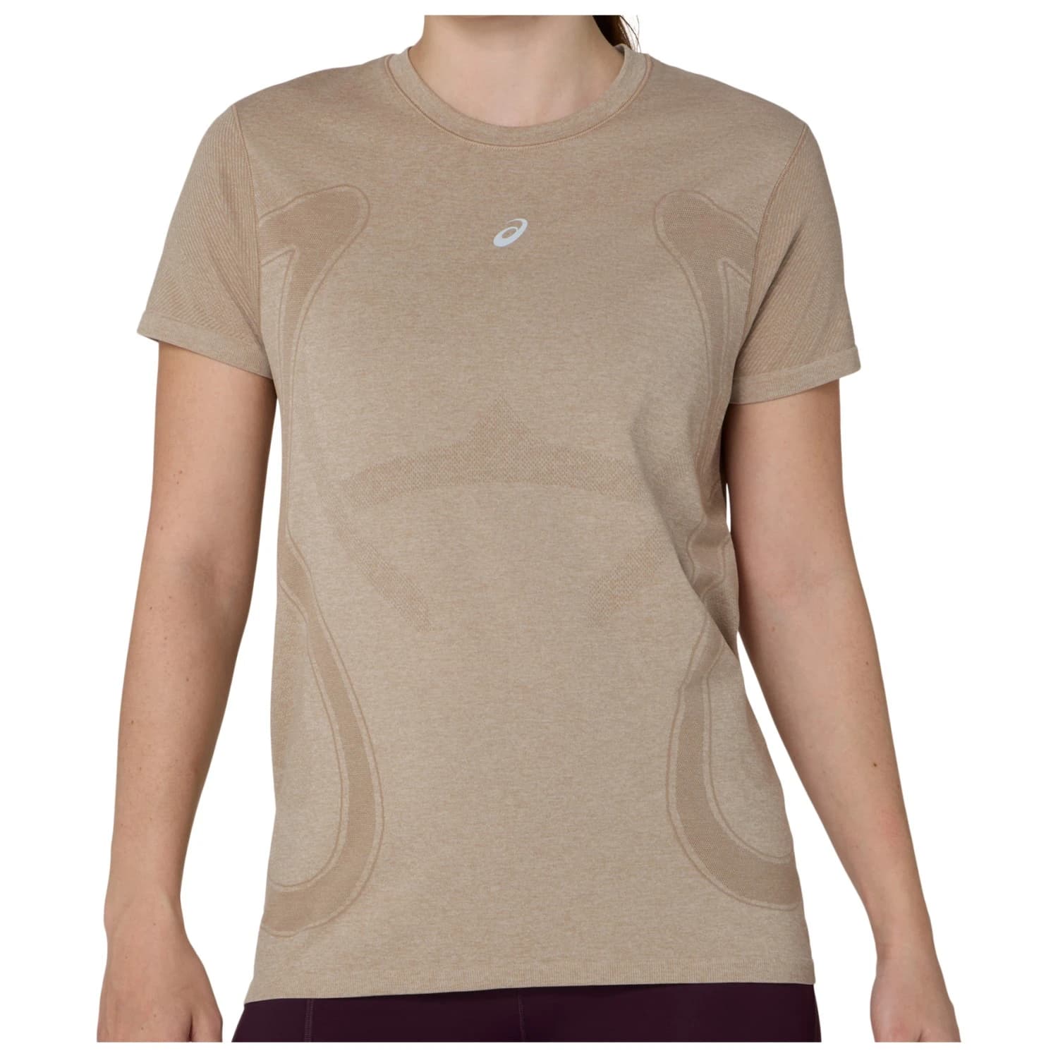 Дамска тениска Asics Women's Road Seamless S/S Top Running shirt - Greige