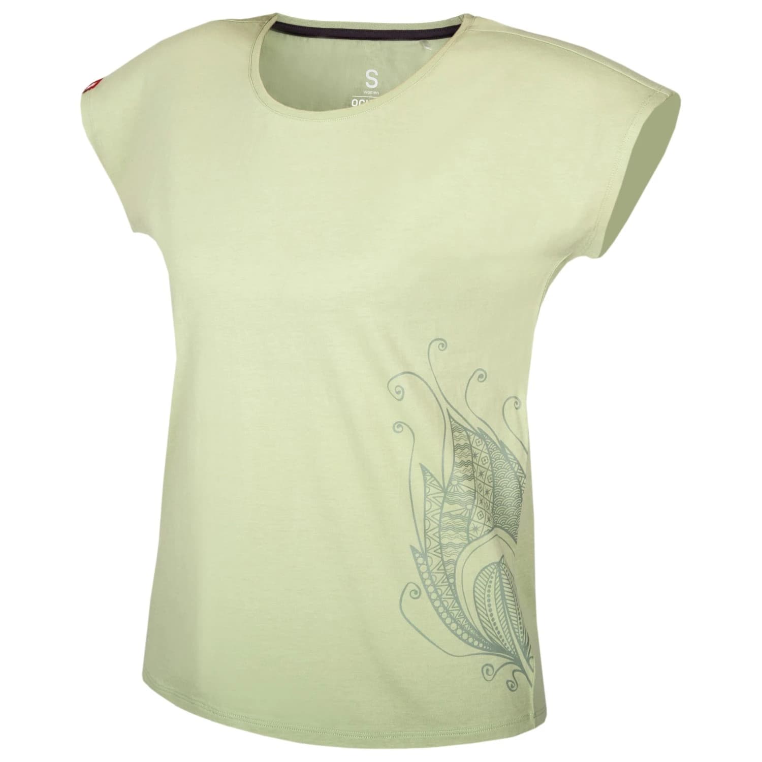 Дамска тениска Ocun Women's Kimo T Blossom-Art T-shirt - Green Soft
