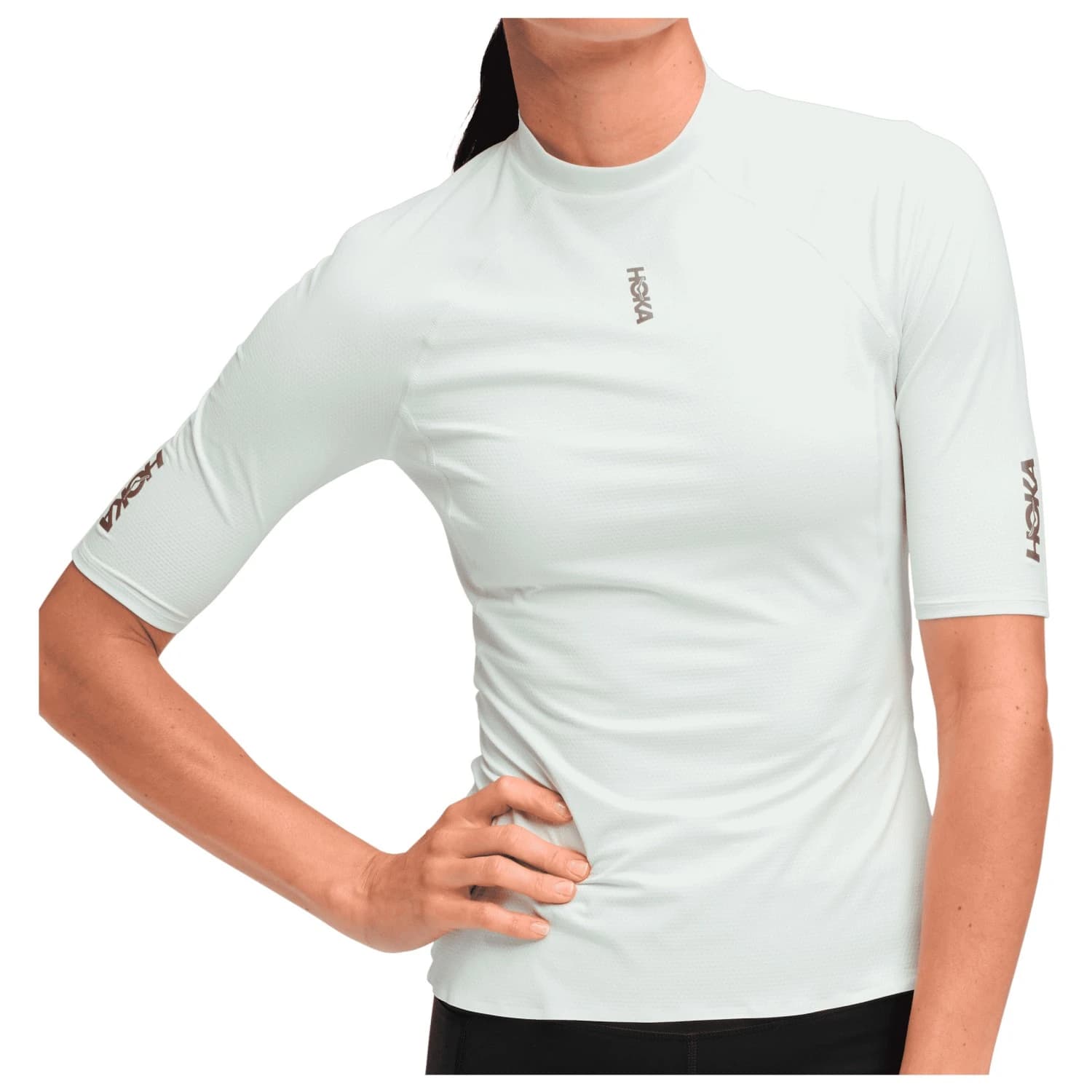 Дамска тениска Hoka Women's Skybreeze Short Sleeve Running shirt - Tundra