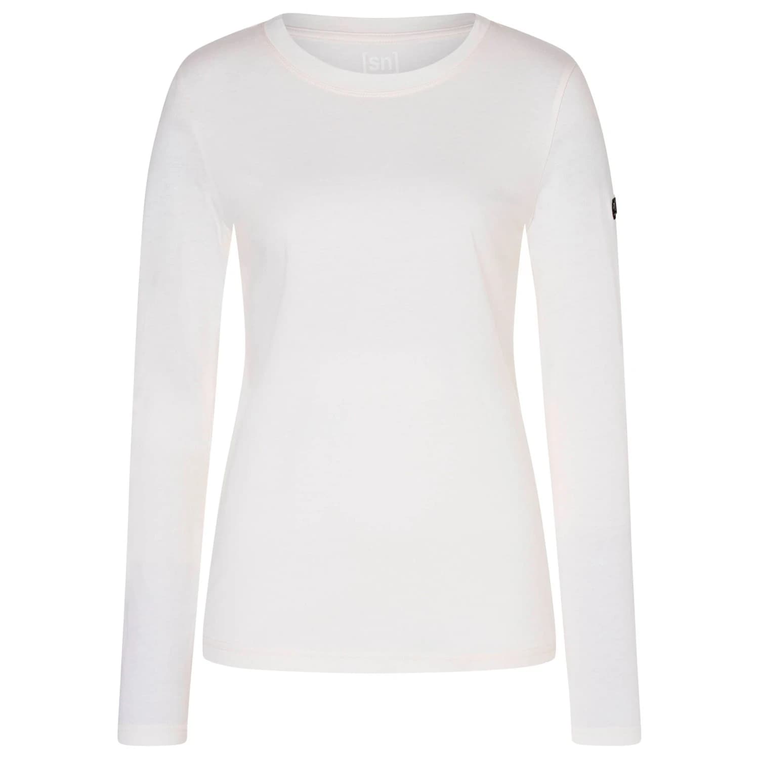 Дамска мериносова блуза super.natural Women's Casual Bio Cotton L/S Merino shirt - Bright White