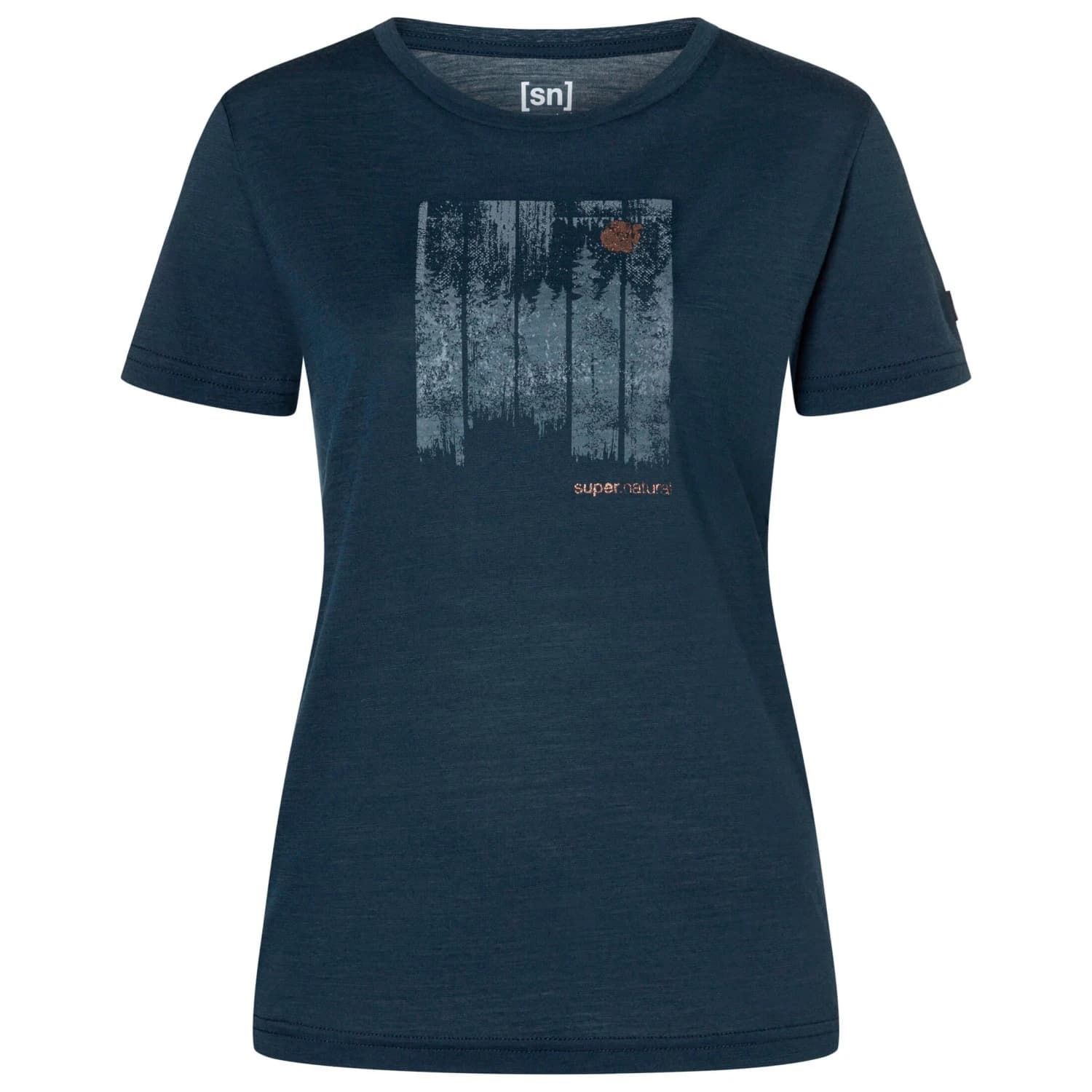 Дамска мериносова блуза super.natural Women's Wonder Wald Tee Merino shirt - Blueberry / Various
