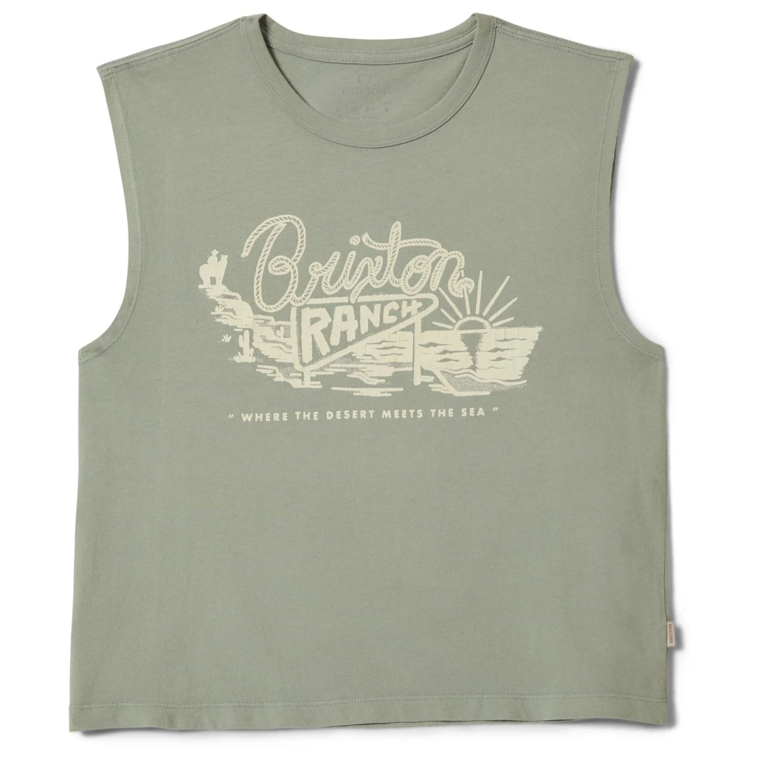 Дамски потник с широка презрамка Brixton Women's Brixton Ranch Muscle Tank Tank top - Sage Green
