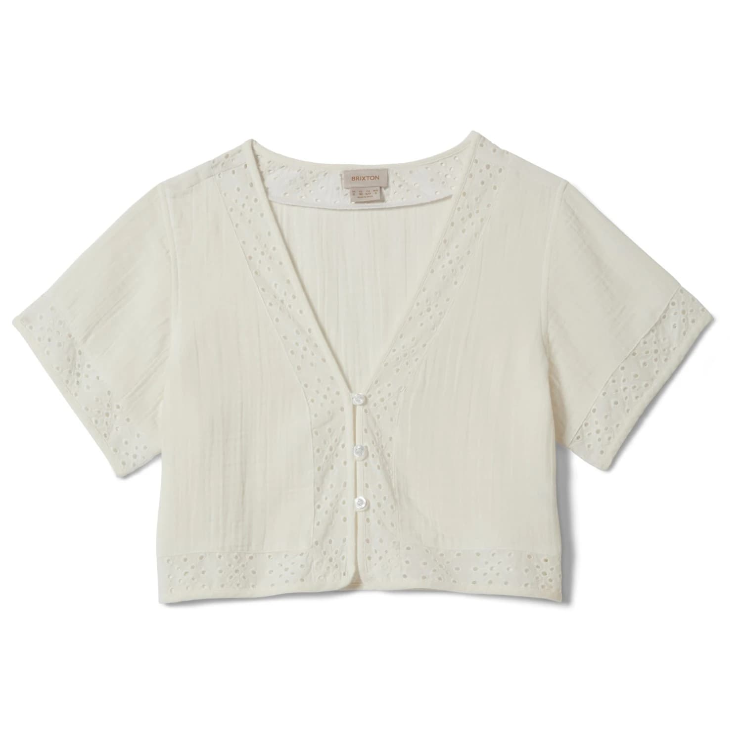 Дамски топ Brixton Women's Seaside Eyelet Top - Off White Eyelet