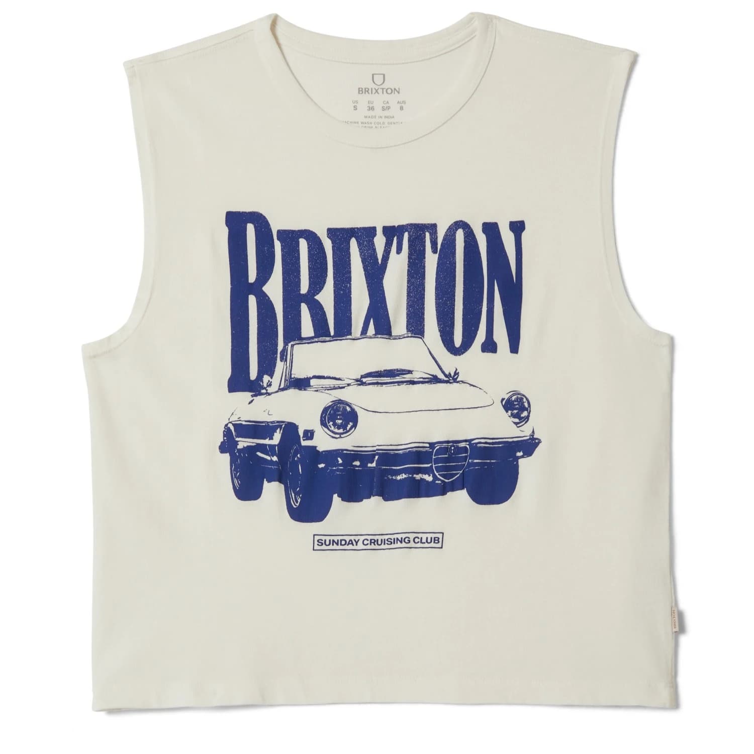 Дамски потник с широка презрамка Brixton Women's Sunday Cruising Club Muscle Tank Tank top - Vintage White