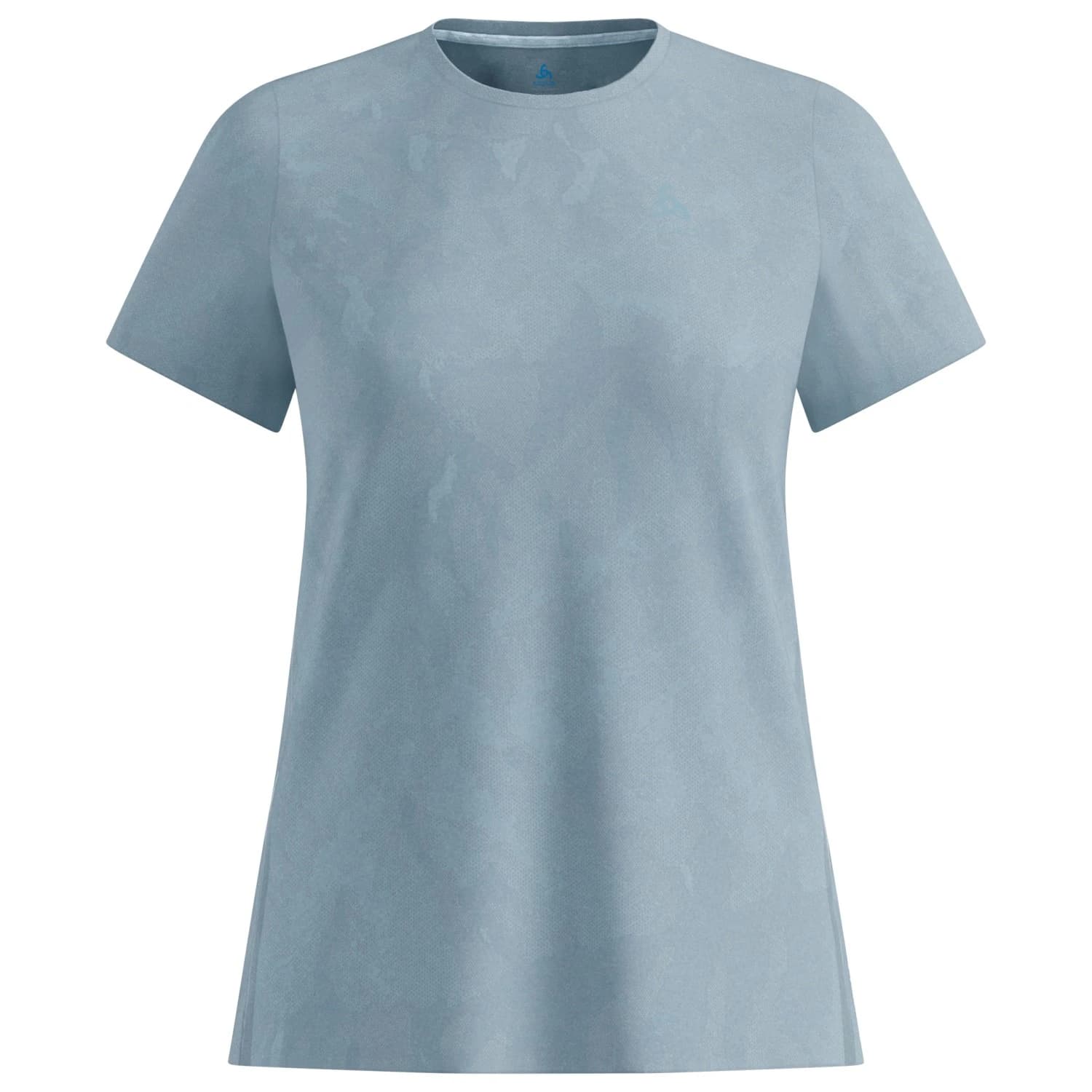 Дамска тениска Odlo Women's Zeroweight Engineered Chill-Tec Crew Neck Running shirt - Baby Blue
