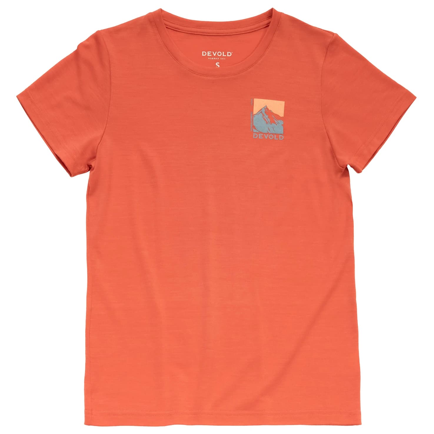 Дамска мериносова блуза Devold Women's Classic Summit Tee Merino shirt - Coral