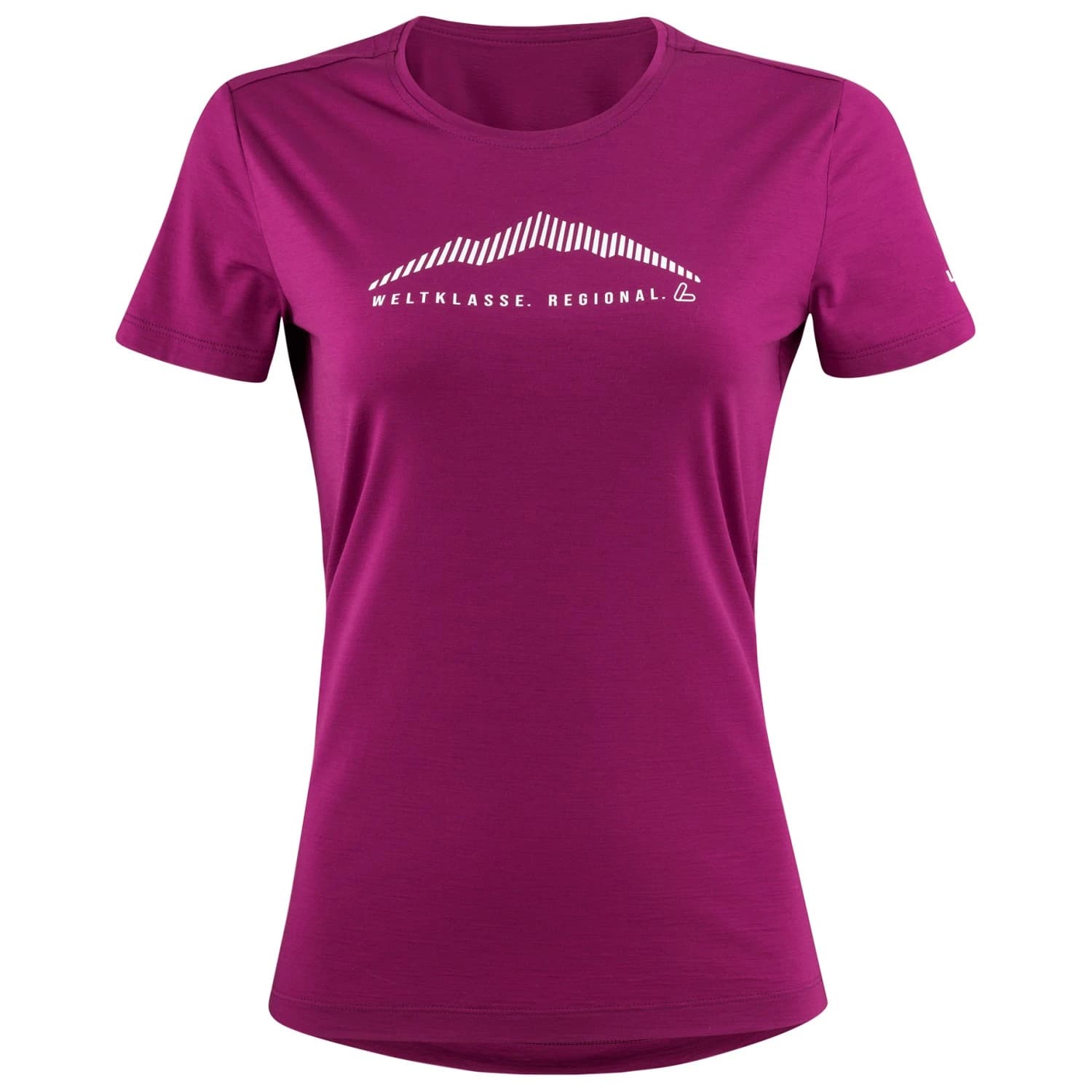 Дамска мериносова блуза Löffler Women's Printshirt Weltklasse Merino-Light Merino shirt - Bordeaux
