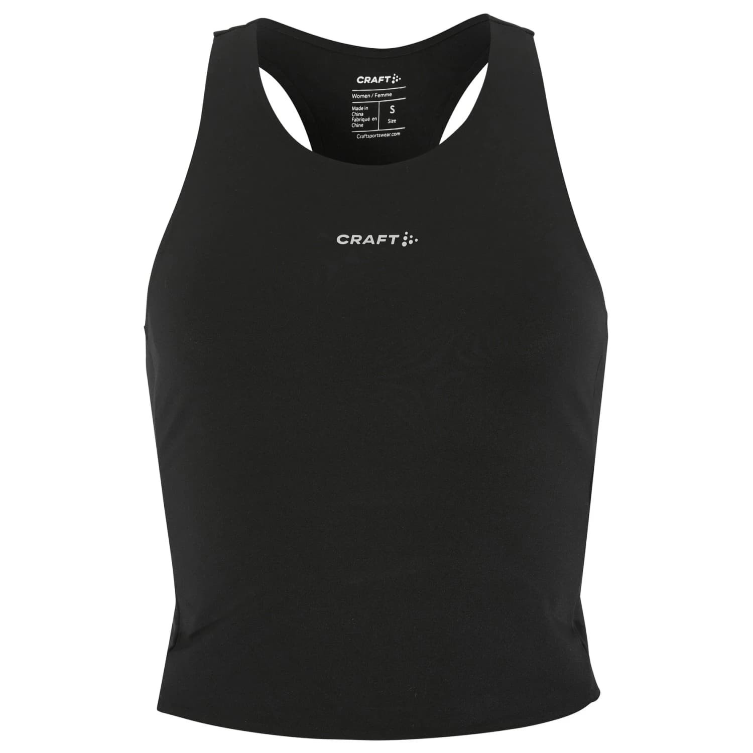 Дамска тениска Craft Women's Hypervent Cropped Pocket Singlet Running shirt - Black