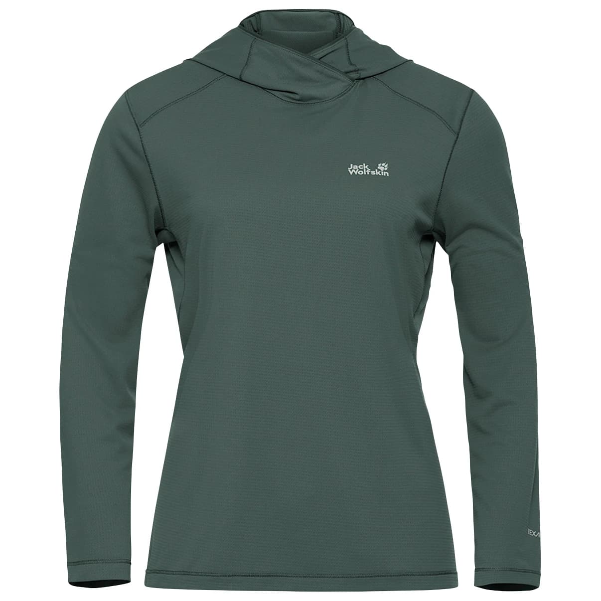 Дамска спортна тениска Jack wolfskin Women's Prelight Suncool Hoody Sport shirt - Sago Palm