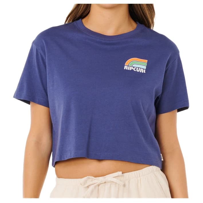 Дамска тениска Rip curl Women's Surf Side Cropped Tee T-shirt - Navy