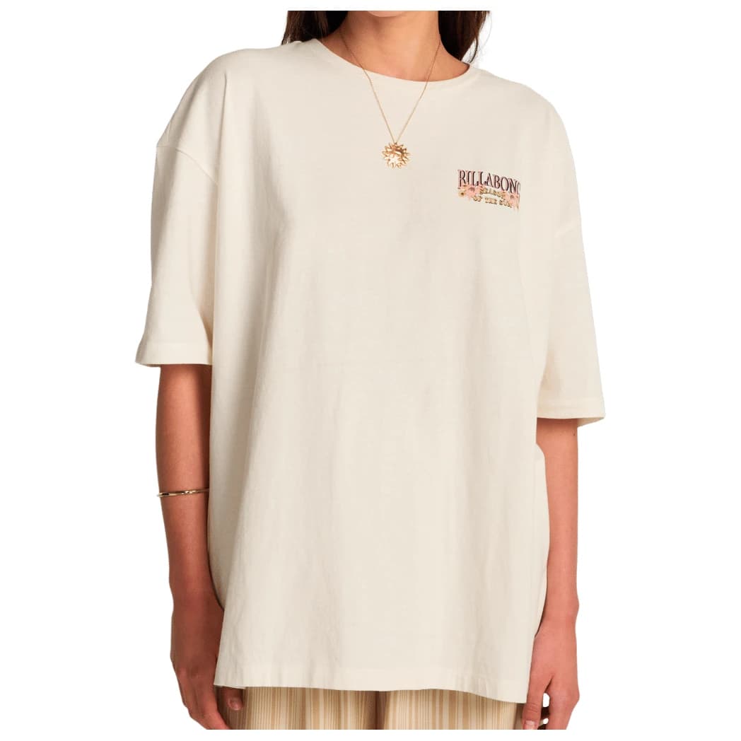 Дамска тениска Billabong Women's Floral Rocker T-shirt - Salt Crystal