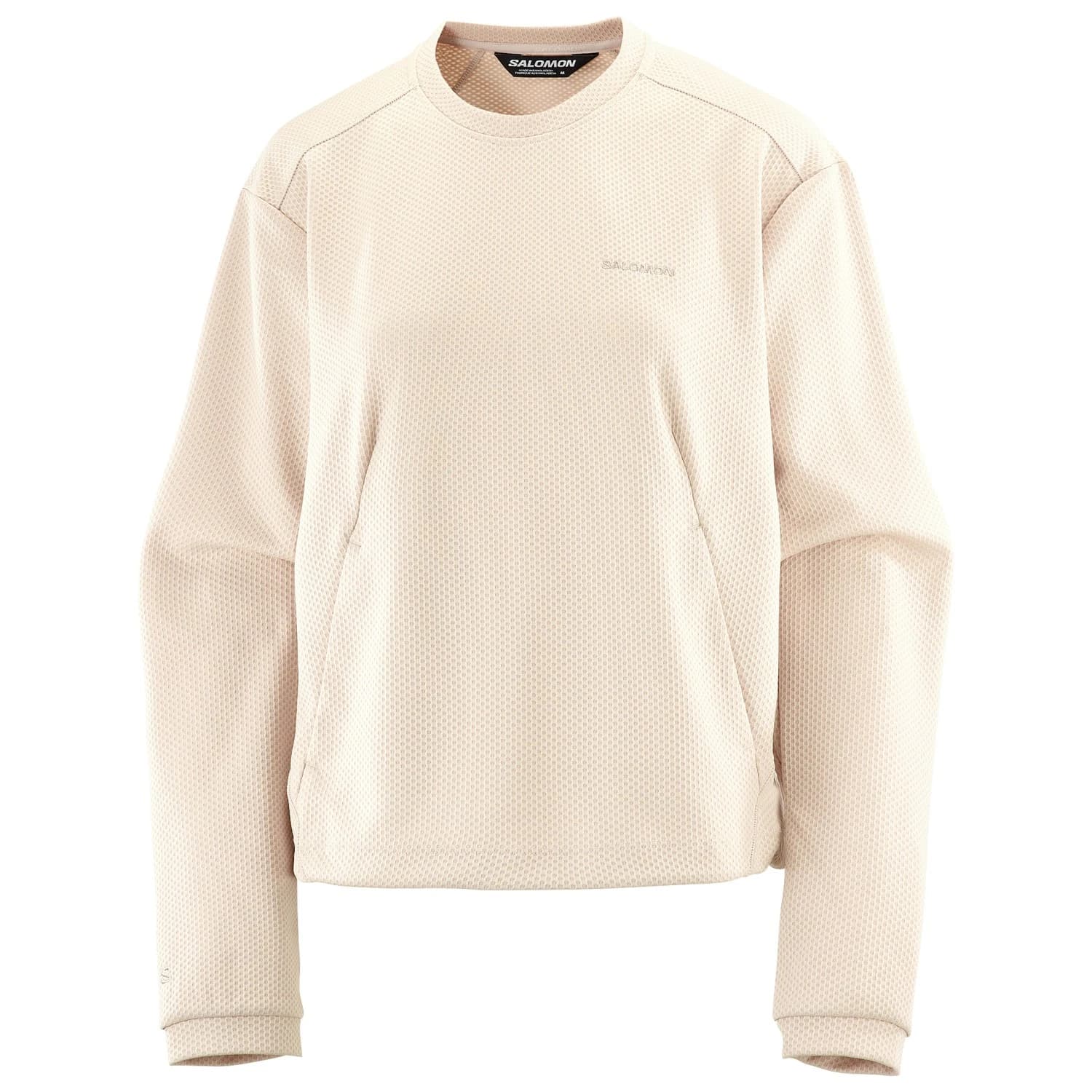 Дамска блуза с дълъг ръкав Salomon Women's Motomesh Crewneck Longsleeve - Silver Cloud