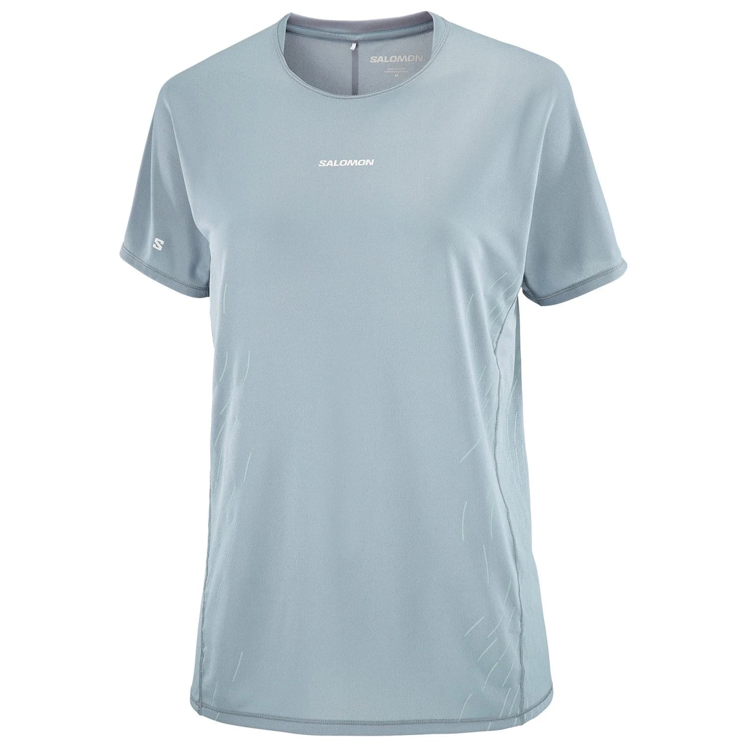 Дамска тениска Salomon Women's Sense Aero S/S Tee GFX Running shirt - Trade Winds / Pearl Blue