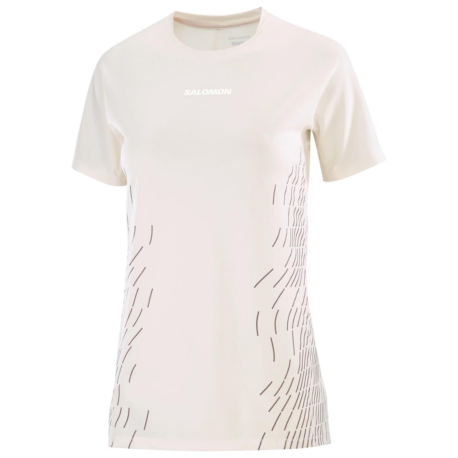 Дамска тениска Salomon Women's Sense Aero S/S Tee GFX Running shirt - Whisper White / White