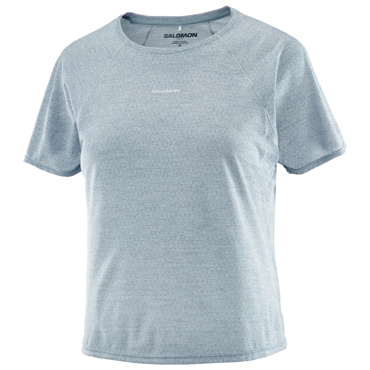 Дамска тениска Salomon Women's SHKout Air Cropp S/S Tee Running shirt - Trade Winds