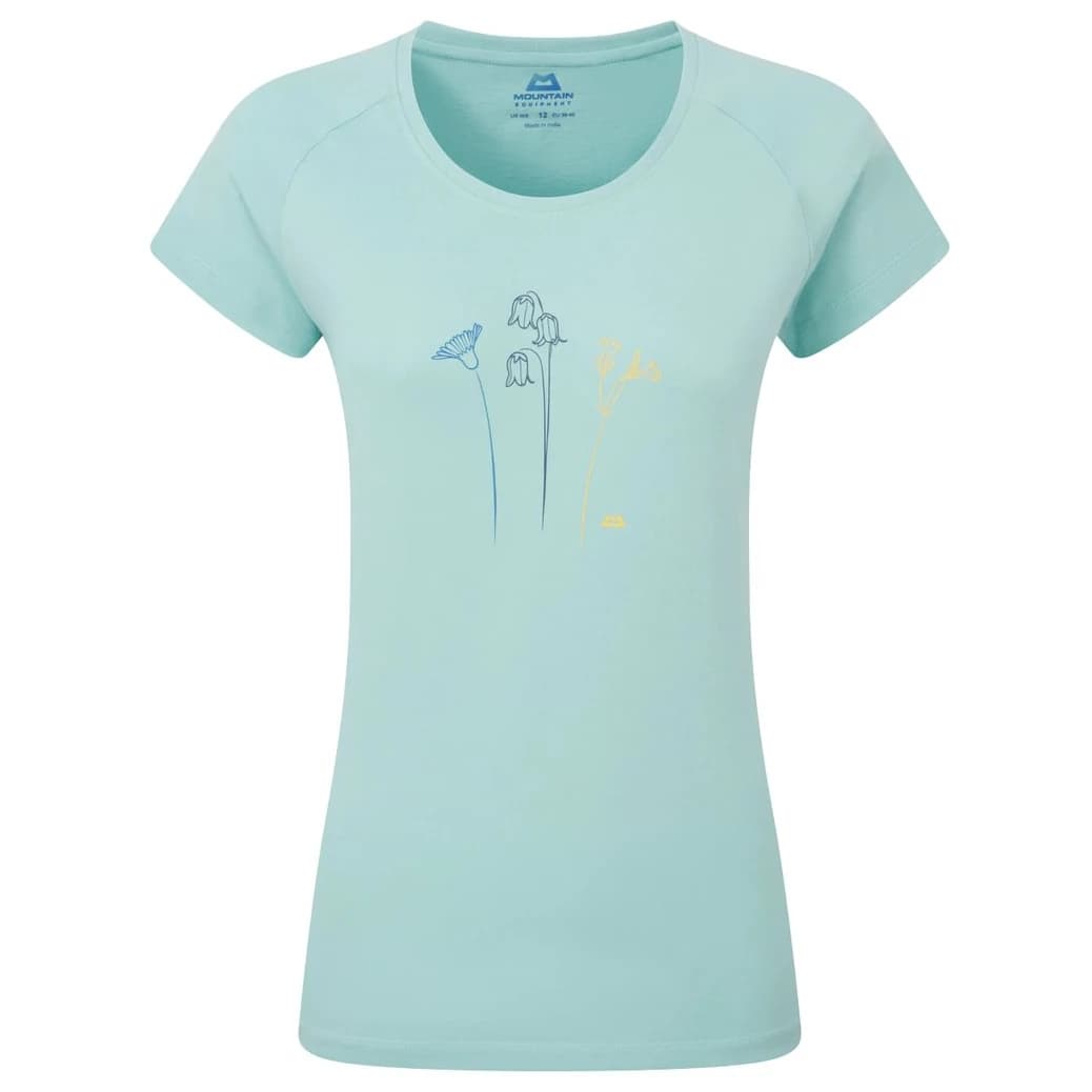 Дамска тениска Mountain equipment Women's Mountain Flower Tee T-shirt - Aqua