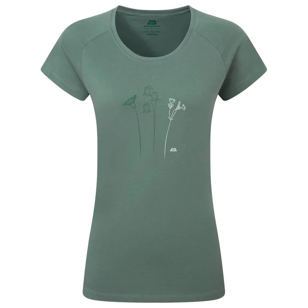 Дамска тениска Mountain Equipment Women's Mountain Flower Tee T-shirt - Sage