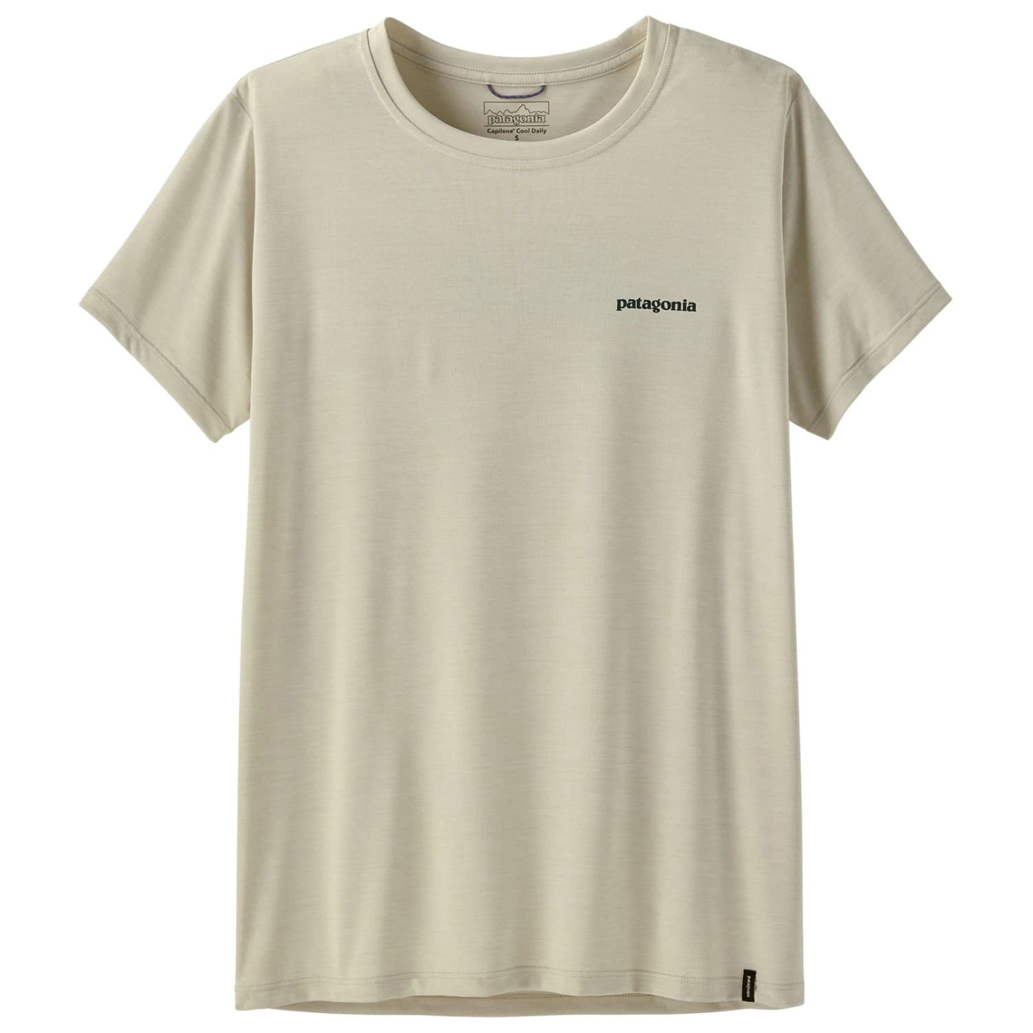 Дамска спортна тениска Patagonia Women's Cap Cool Daily Shirt Boardshort Logo Sport shirt - Dyno White