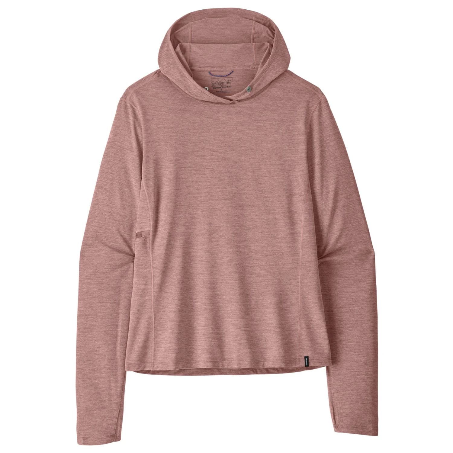 Дамска спортна тениска Patagonia Women's Cap Cool Sun Hoody Sport shirt - Fuzzy Mauve / Moonrise Taupe X-Dye