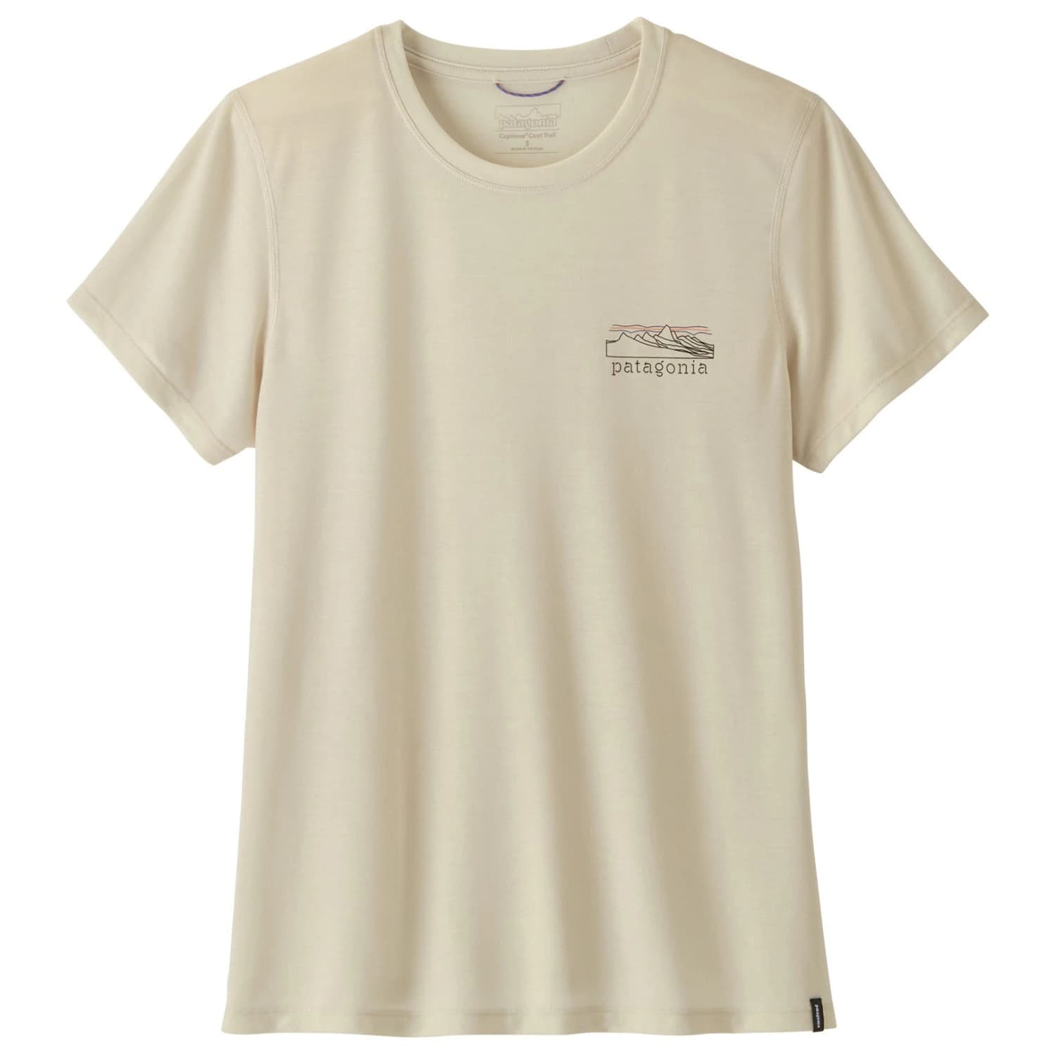 Дамска спортна тениска Patagonia Women's Cap Cool Trail Shirt Stratapeaks Sport shirt - Dyno White