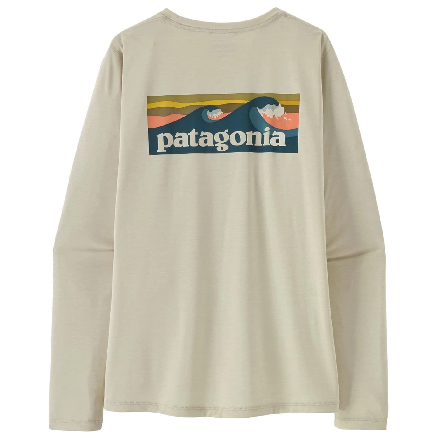 Дамска спортна тениска Patagonia Women's L/S Cap Cool Daily Shirt Boardshort Logo Sport shirt - Dyno White