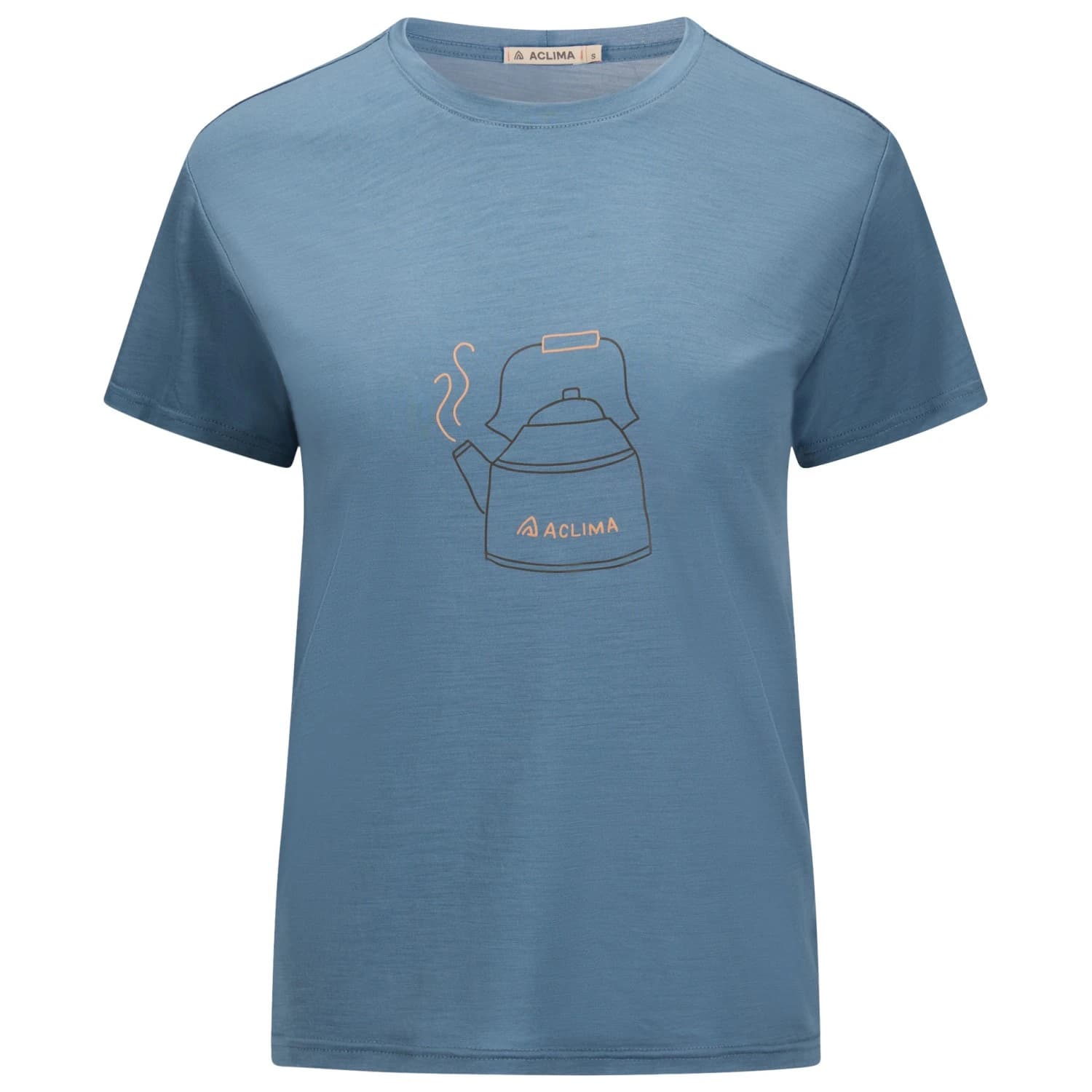 Дамска мериносова блуза Aclima Women's Lightwool 140 Tee Kettle Merino shirt - Blue Fusion
