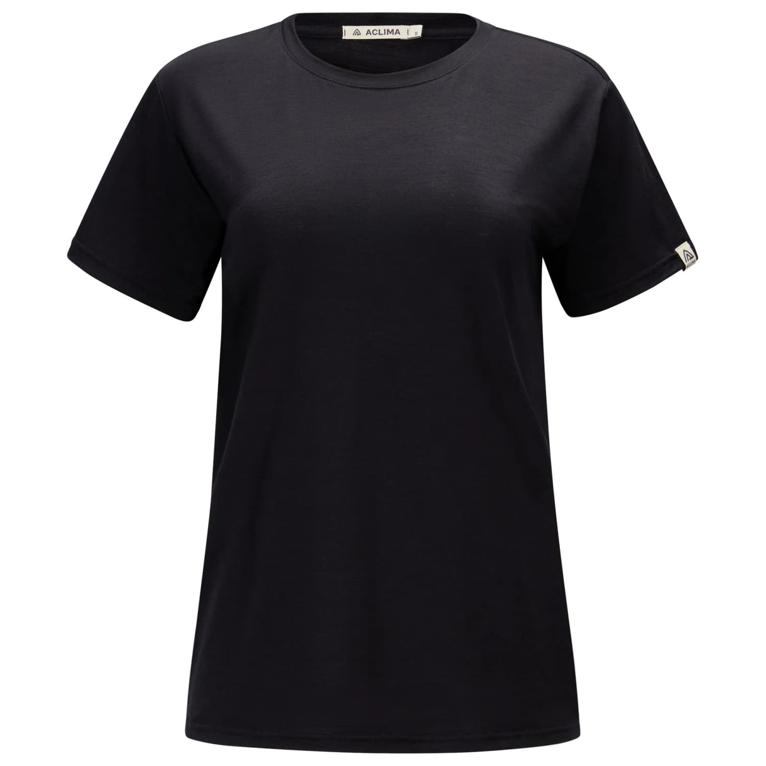 Дамска мериносова блуза Aclima Women's Lightwool Classic Tee Merino shirt - Jet Black
