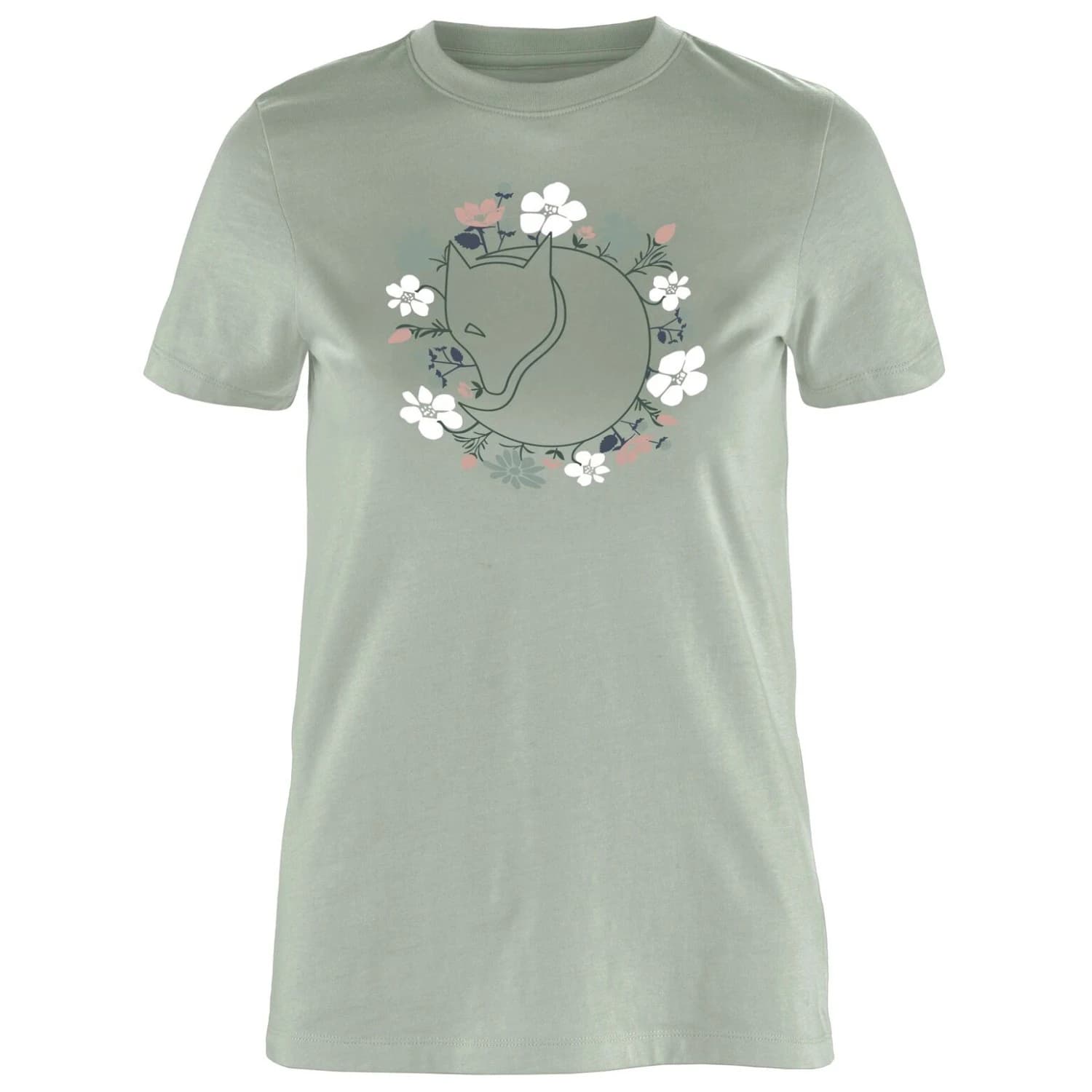 Дамска тениска Fjällräven Women's Fjällblomster Fox T-Shirt - Soft Jade