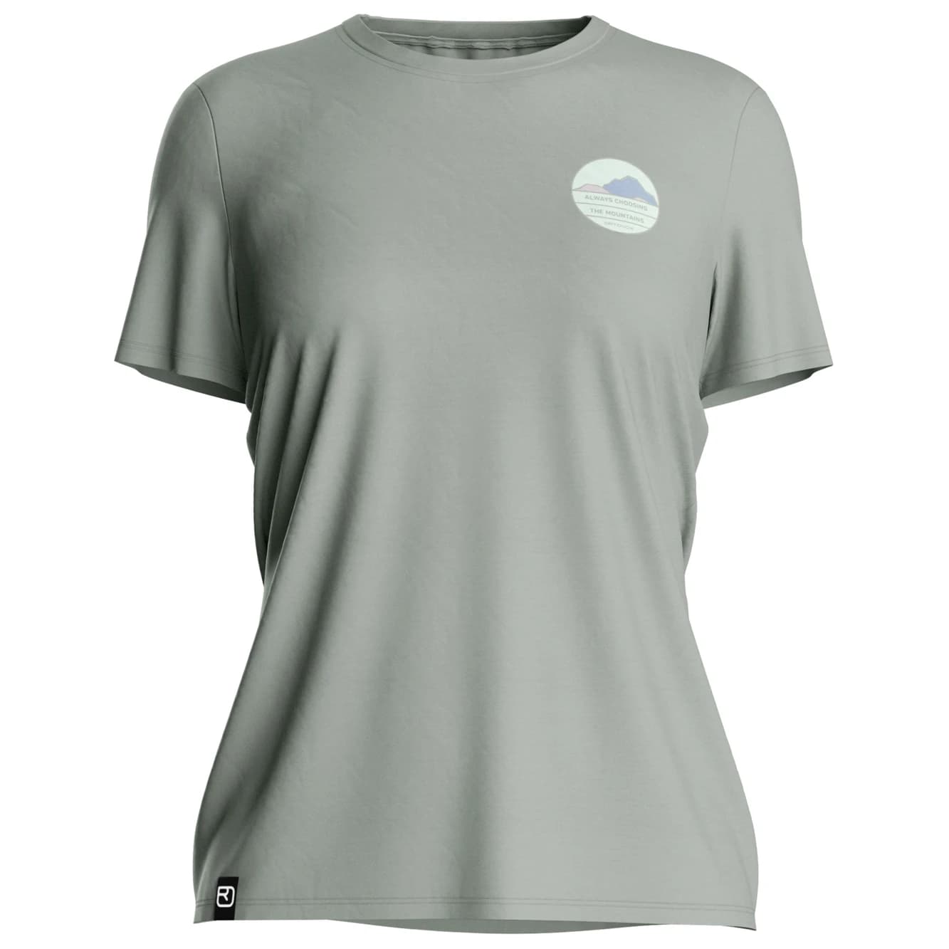 Дамска мериносова блуза Ortovox Women's 120 Cool Tec Choose Mountain T-Shirt Merino shirt - Green Sage
