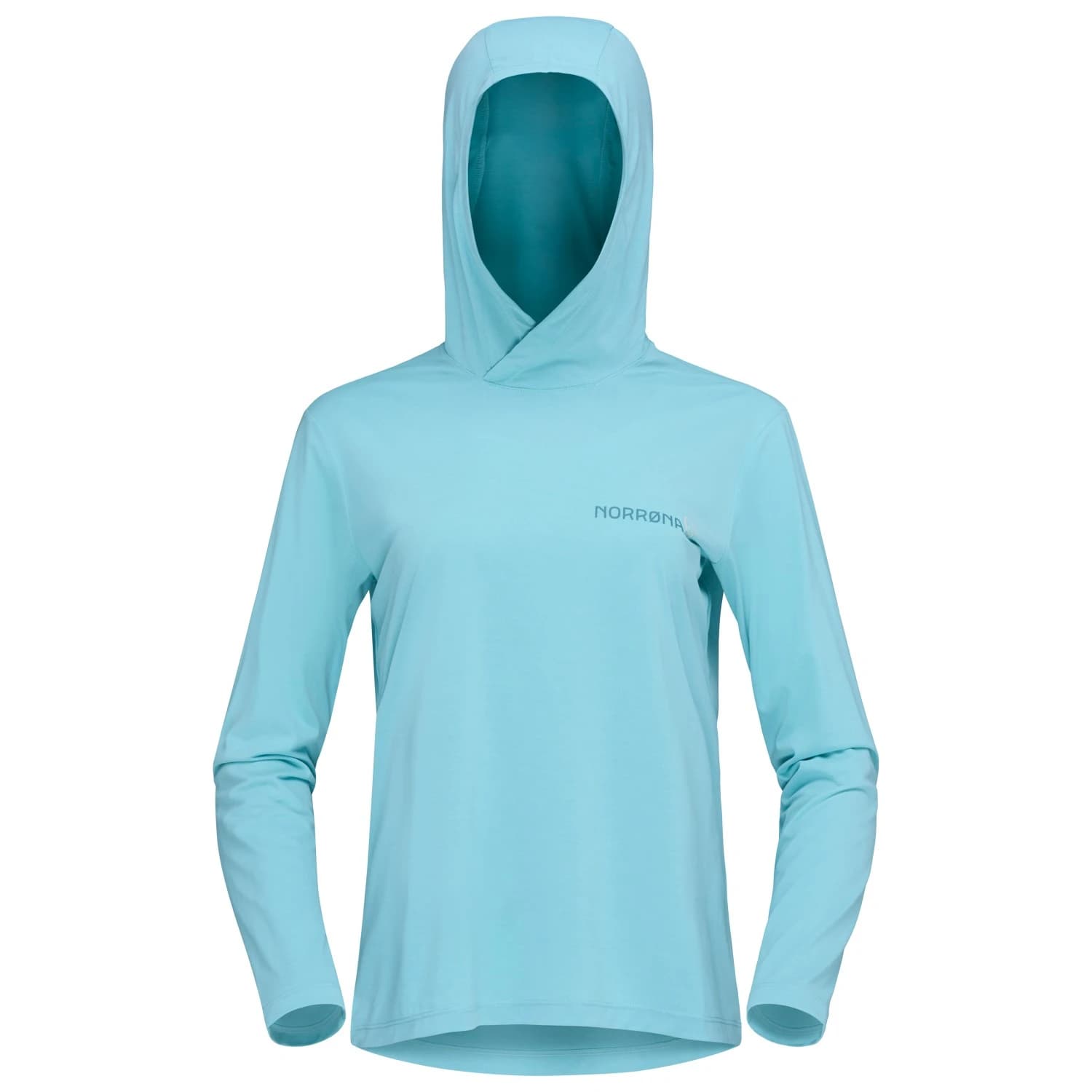 Дамска спортна тениска Norrøna Women's Femund Tech Hood Sport shirt - Aqua Haze