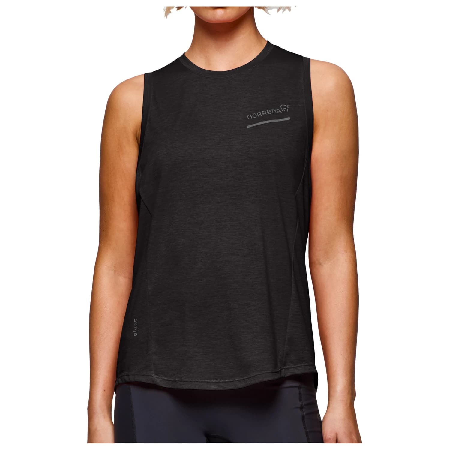 Дамска тениска Norrøna Women's Senja Equaliser Tank Top Running shirt - Caviar Black