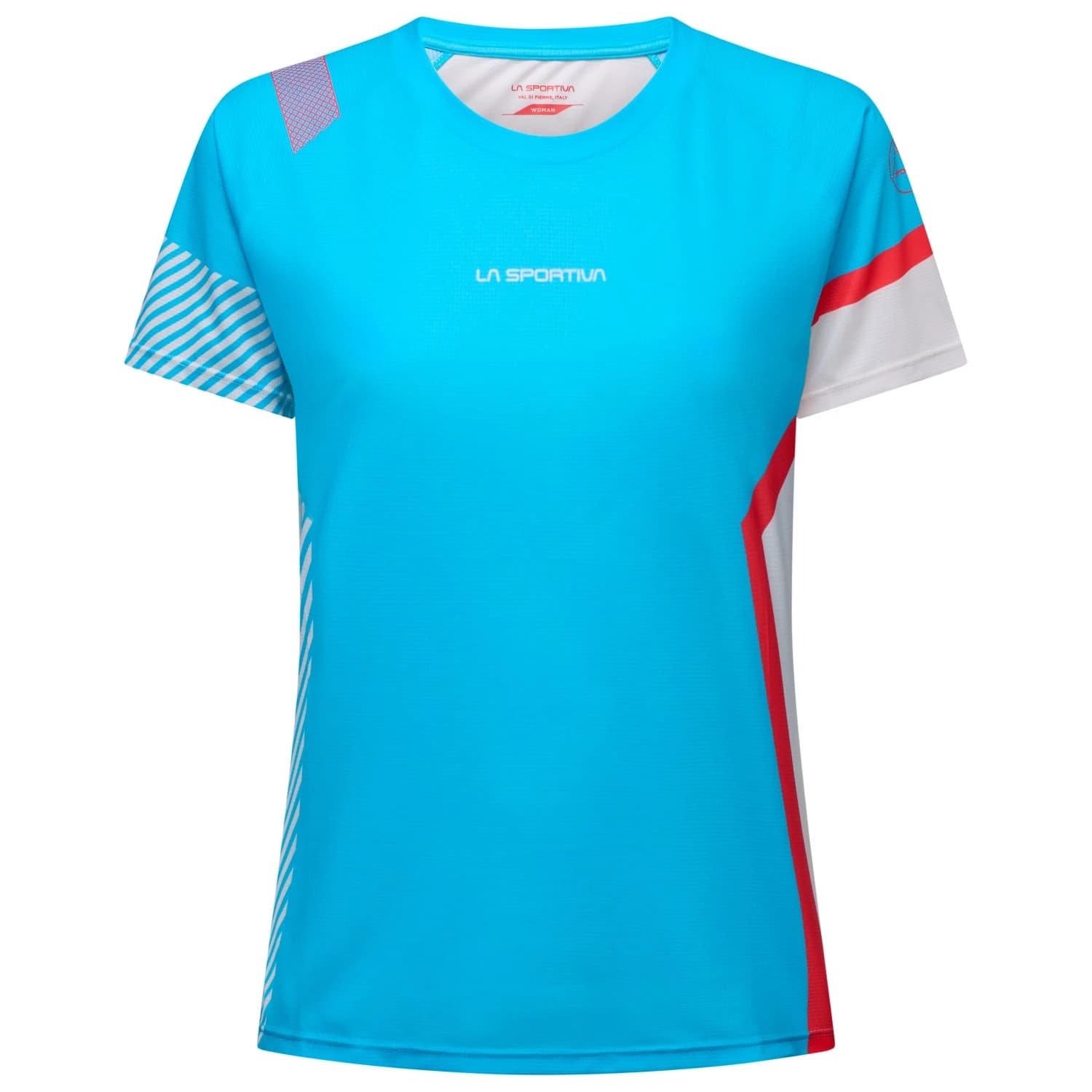 Дамска тениска La Sportiva Women's Flow T-Shirt Running shirt - Malibu Blue / Hibiscus