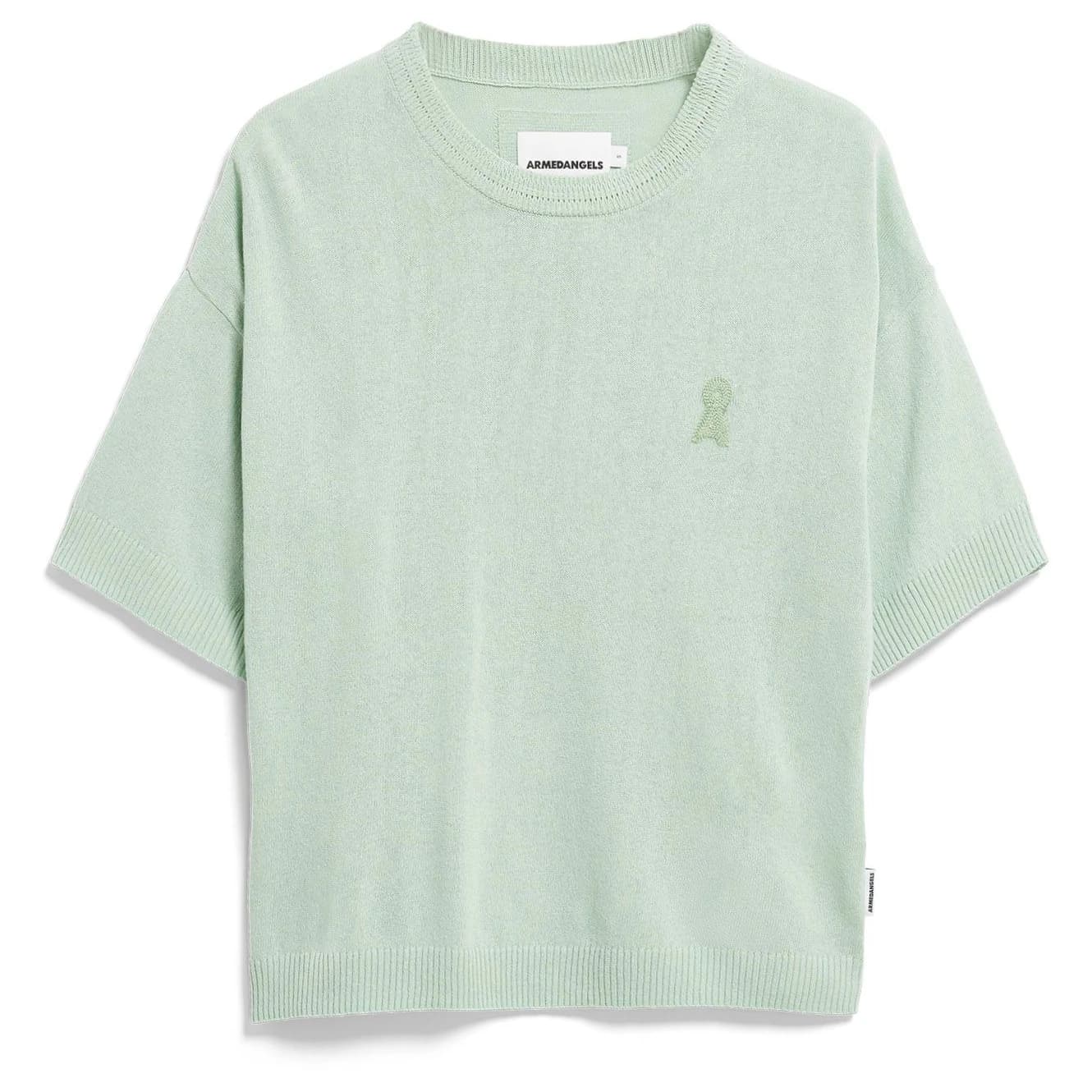 Дамска тениска ARMEDANGELS Women's S Sl Linen Blend Knit Sweater T-shirt - Foam