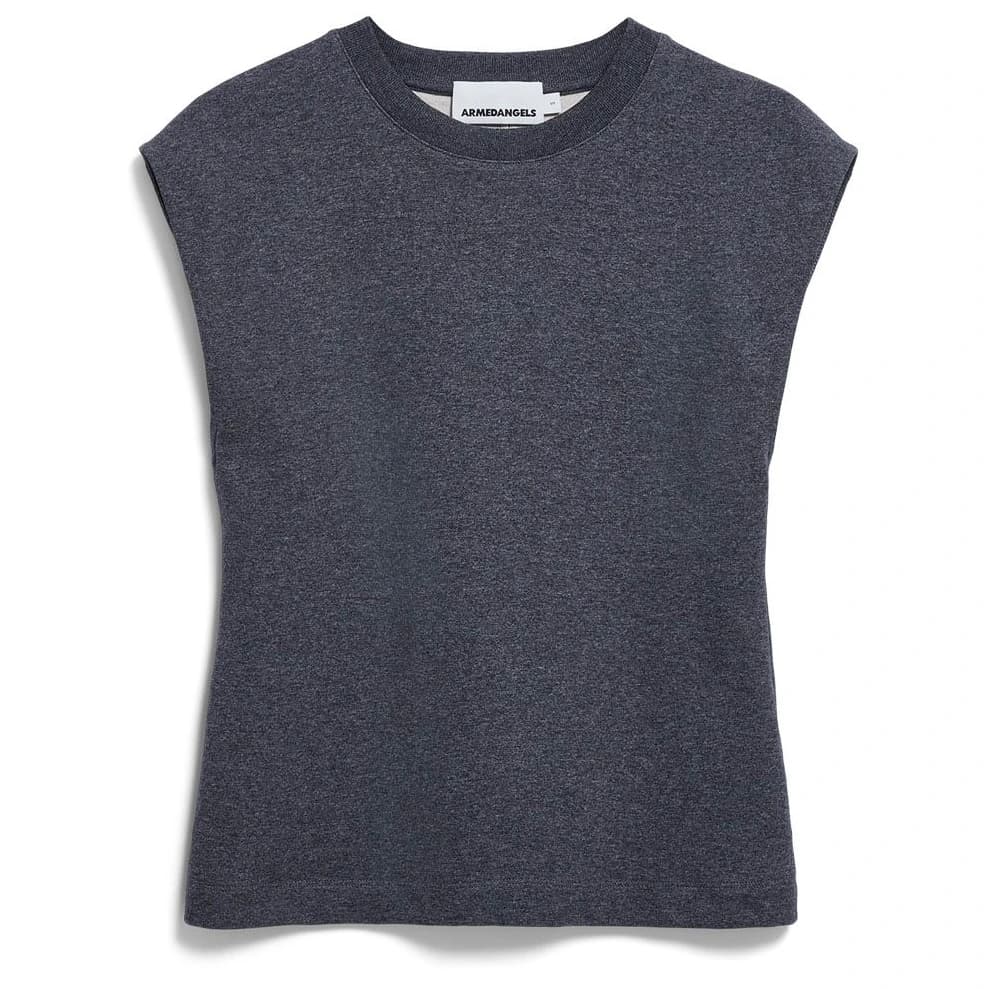 Дамски топ ARMEDANGELS Women's Un-Wasted Top - Steel Melange / Undyed