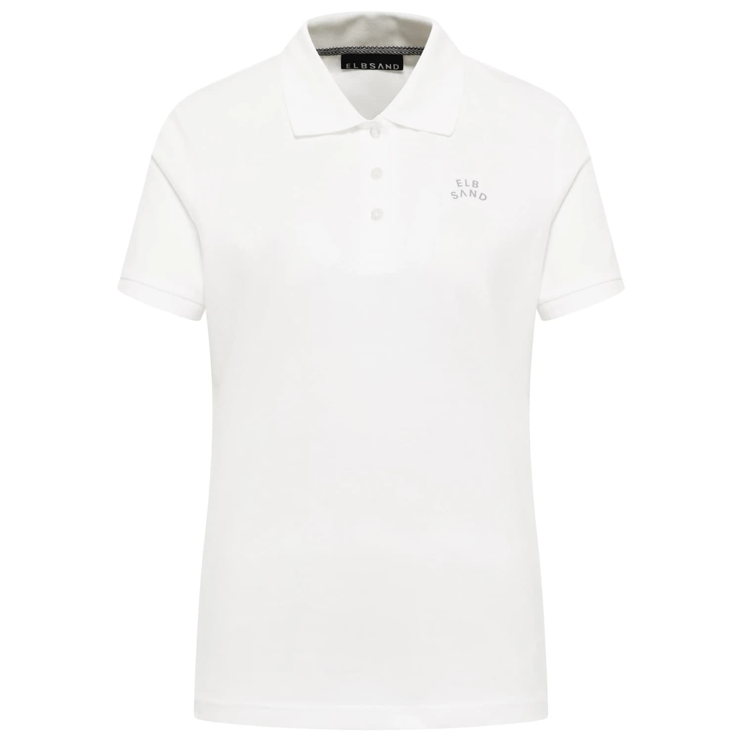 Дамска поло тениска ELBSAND Women's Stina Polo shirt - Cloud White / Coldwater